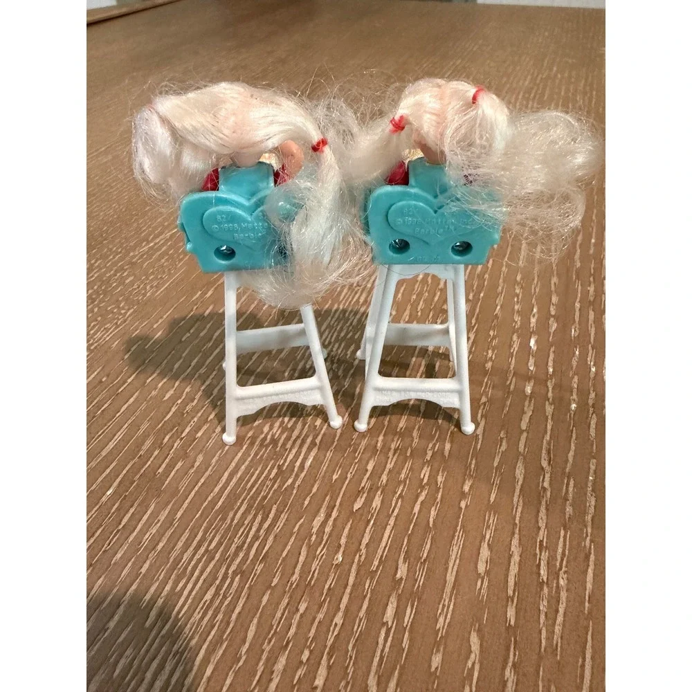 Lot of 2 McDonald's Happy Meal Toy 1998 Barbie Eatin Fun Kelly Dolls